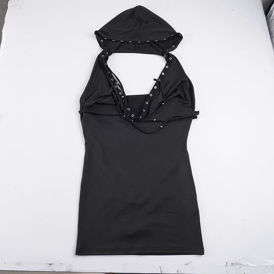 Damen Kapuzensweatshirt mit verspielten Stilelementen und raffinierten Schnürdetails EB