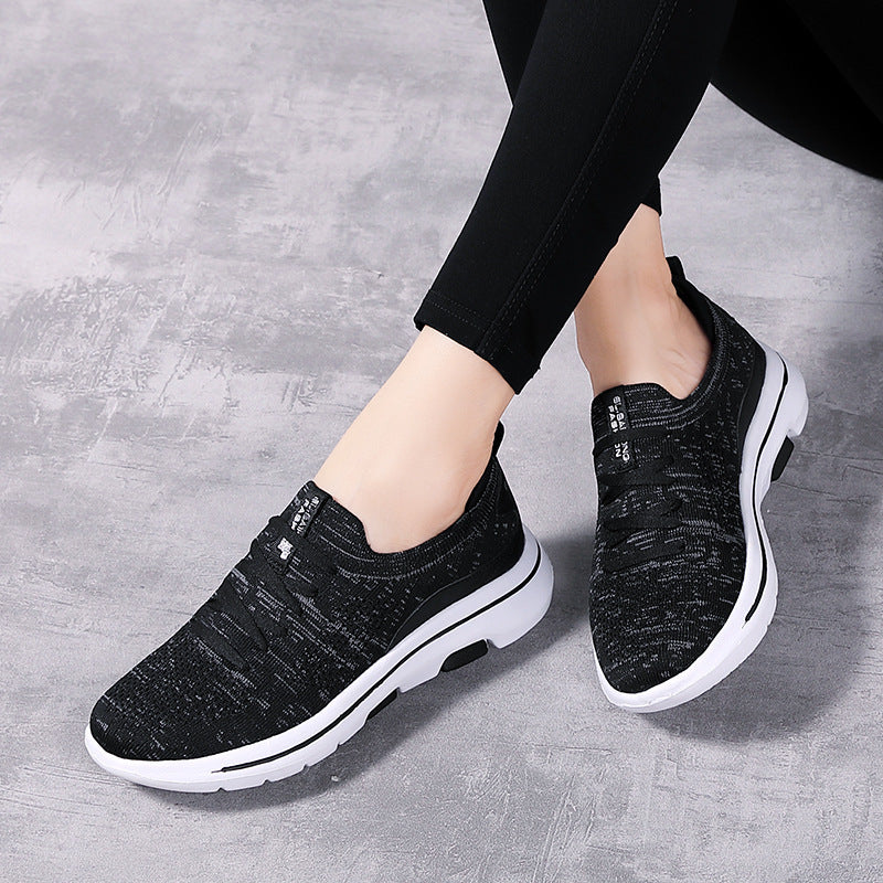 Damen Komfortable Lauf-Sneaker mit atmungsaktivem Strick-Obermaterial EB