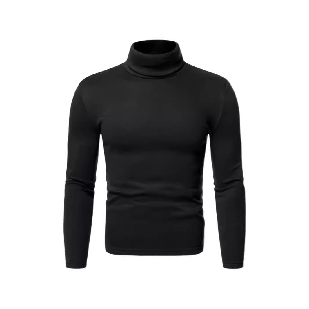 Herren Rollkragenpullover aus weichem Baumwollmix mit körperbetontem Schnitt EB