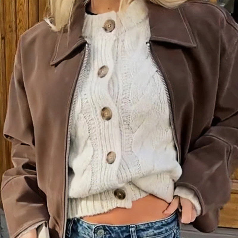 Damen Elegante Oversized-Jacke im lässigen Stil EB