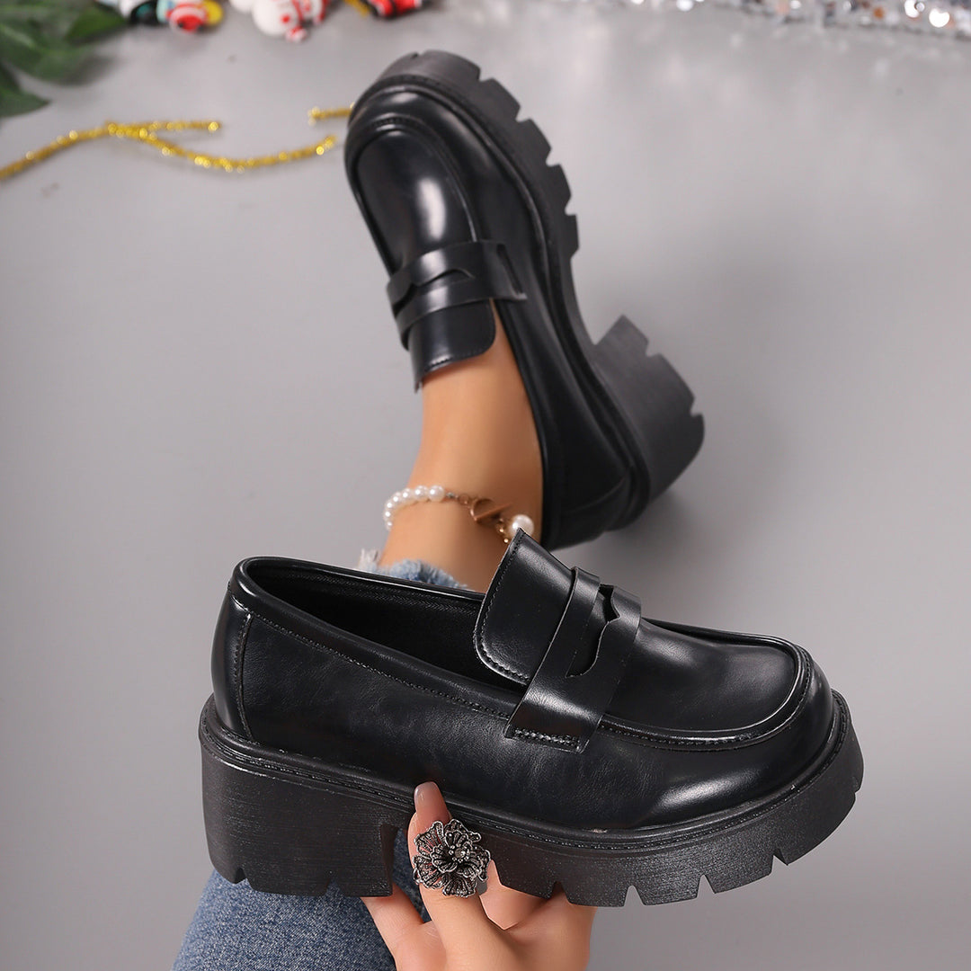 Damen Modische Loafers mit markanter Profilsohle und schickem Design EB