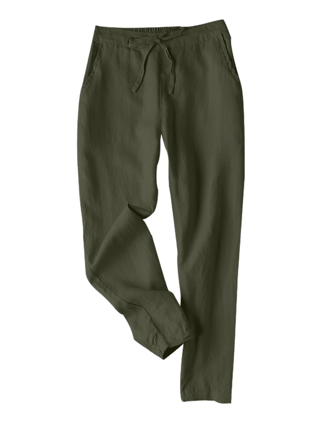 Damen Leichte Chinohose aus atmungsaktivem Leinenmix mit verstellbarem Bund EB