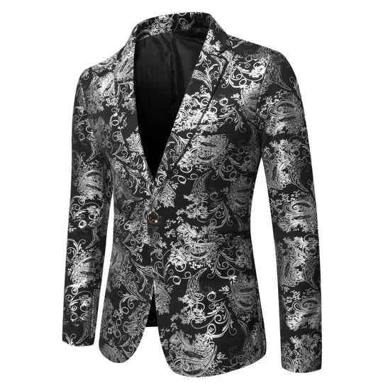 Damen eleganter Blazer mit floralem 3D-Design EB