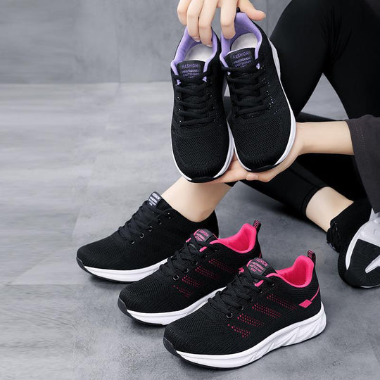 Damen Sportliche Freizeitschuhe mit atmungsaktivem Mesh-Obermaterial und dämpfendem Fußbett EB