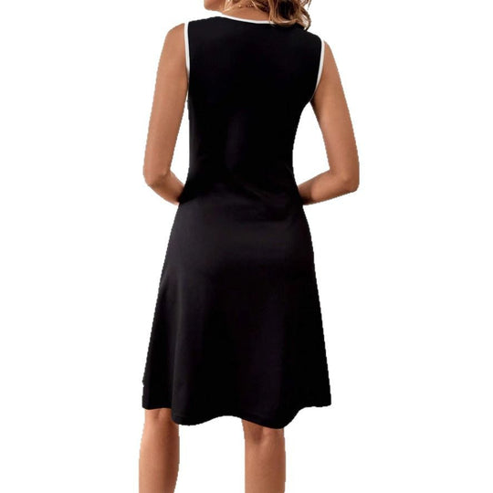 Damen Raffiniertes Etuikleid mit modernem Farbblockdesign EB