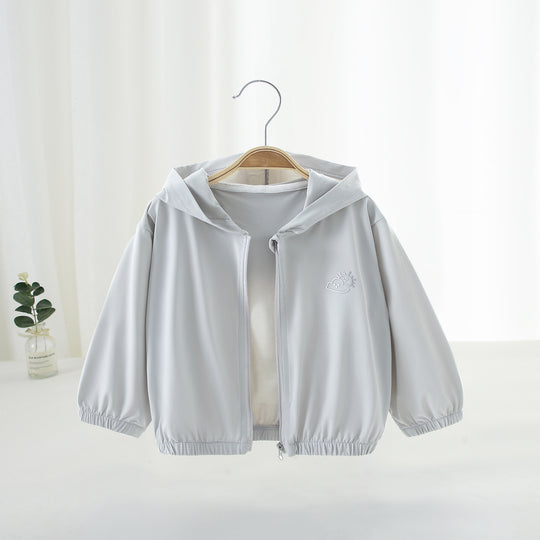 Unisex nan leichte Kapuzen-Sonnenschutz-Windjacke mit elastischen Bündchen EB