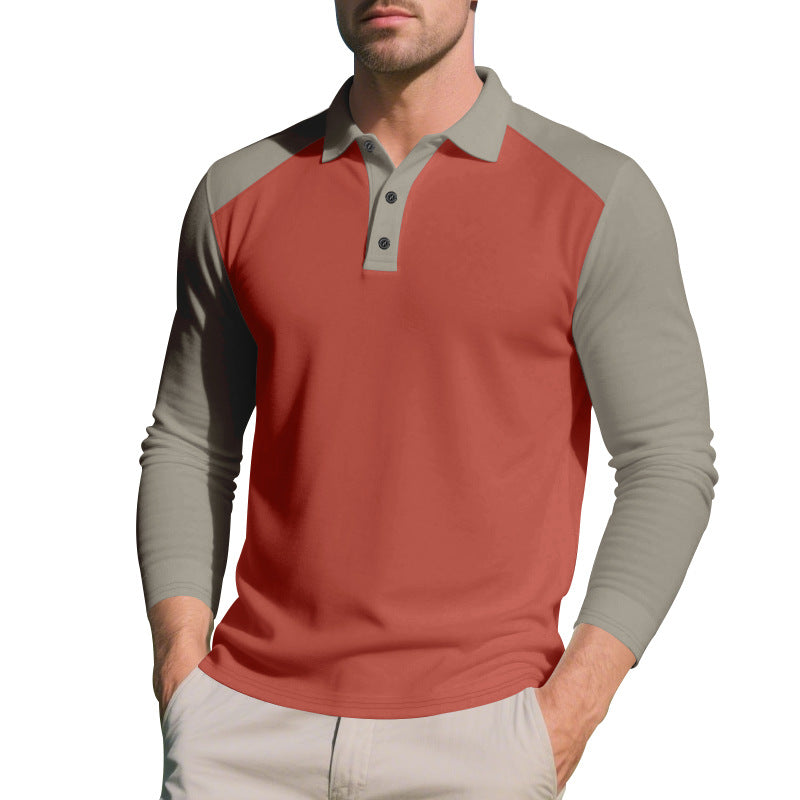 Herren langärmliges Polo-Shirt mit sportlichem Schnitt und atmungsaktiver Technologie EB