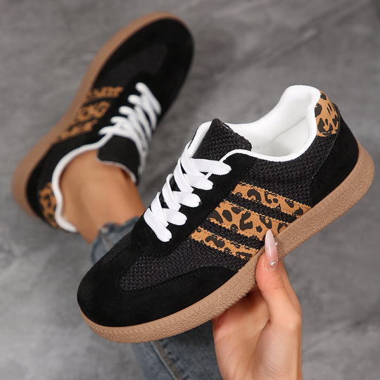 Damen Sportliche Sneaker mit animalischem Muster und rutschfester Sohle EB