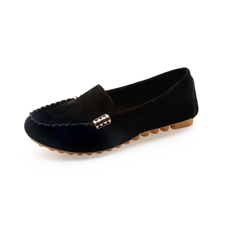 Damen nan bequeme Veloursleder Mokassins mit gepolsterter Innensohle EB