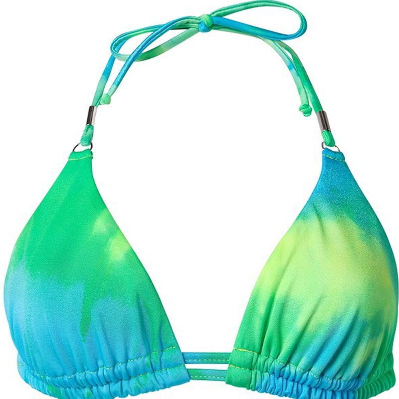 Damen Triangel-Bikini mit trendigem Farbverlauf und schmalen Trägern EB