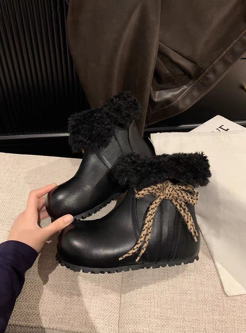 Damen Trendige Winterboots mit kuscheligem Innenfutter und stylischer Schnürung EB