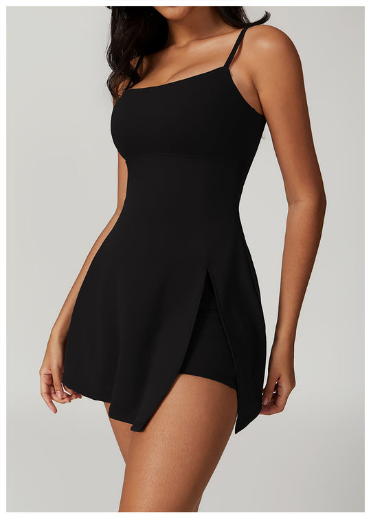 Damen Schwimmdress mit integrierter Shorts und verstellbaren Trägern EB