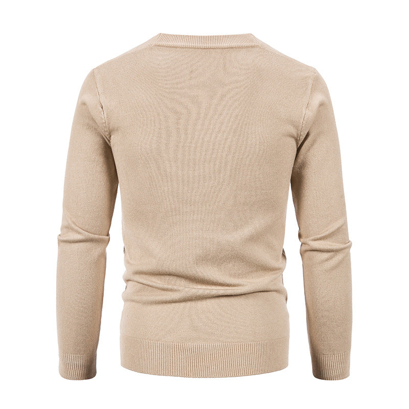 Herren nan leichte Feinstrick-Strickjacke mit V-Ausschnitt, durchgehender Knopfleiste und aufgesetzten Taschen EB