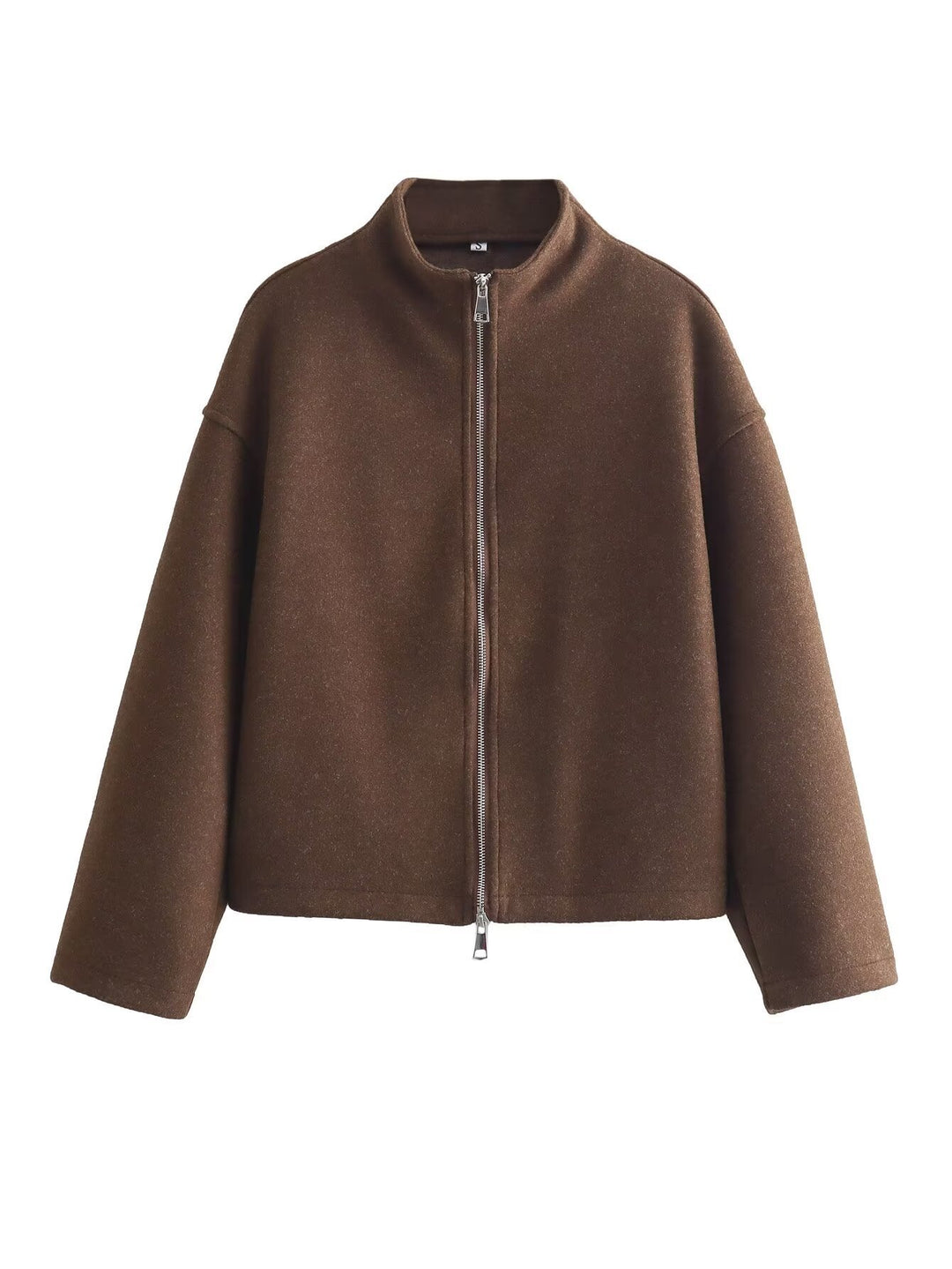 Damen zeitgenössische Übergangsjacke mit hochwertigem Stehkragen und durchgehendem Reißverschluss EB