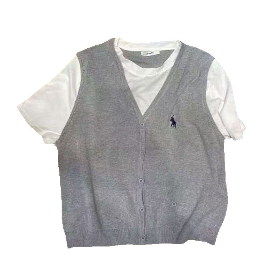 Damen Strickweste mit V-Ausschnitt EB