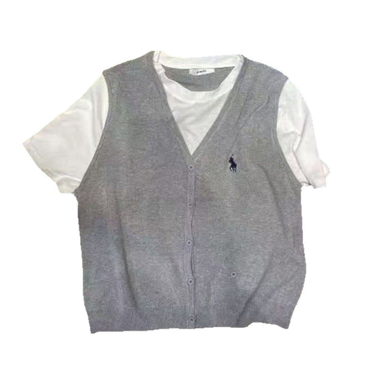 Damen Strickweste mit V-Ausschnitt EB