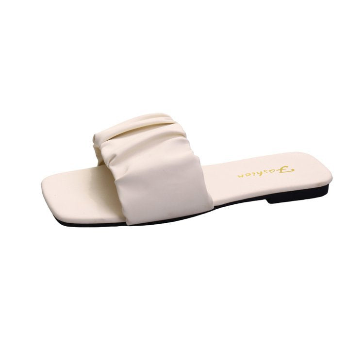 Damen modische Riemensandalen mit eleganter Raffung EB