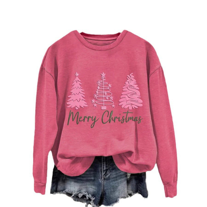 Damen gemütlicher Christmas Sweatshirt mit festlichem Print EB