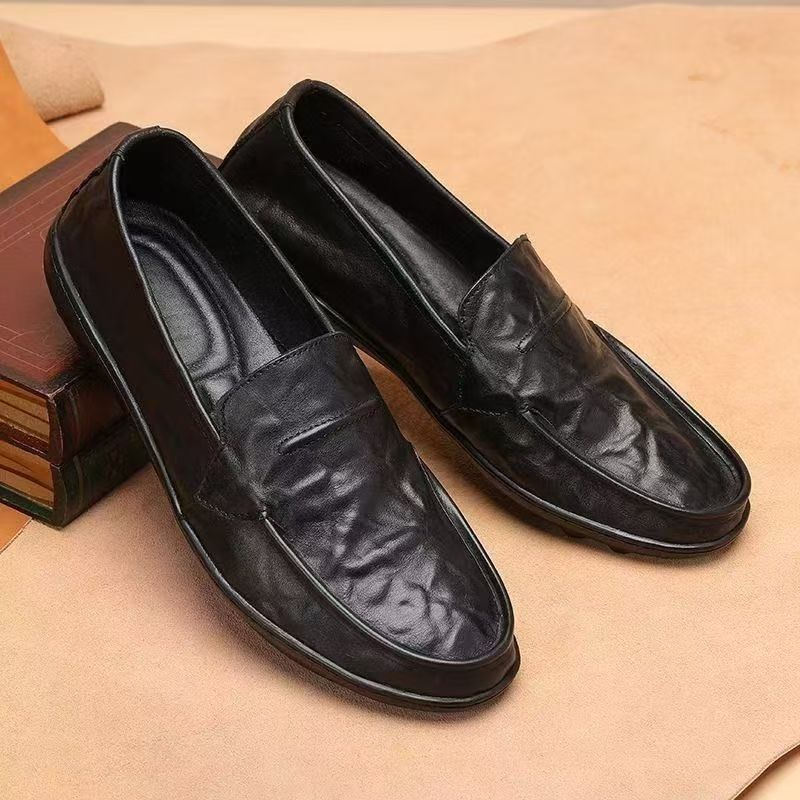 Damen Elegante Mokassins aus weichem Leder mit rutschfester Sohle EB