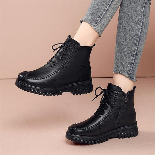 Damen behaarte Winterstiefel mit isolierendem Innenfutter und rutschfester Sohle EB