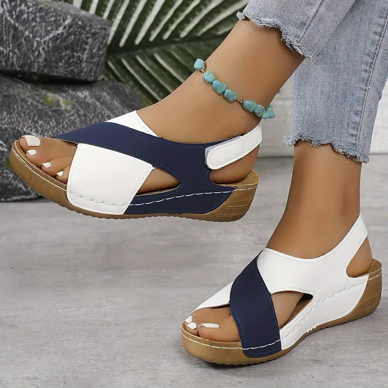 Damen Komfortable Wedge-Sandalen mit ergonomischem Design und atmungsaktiver Sohle EB