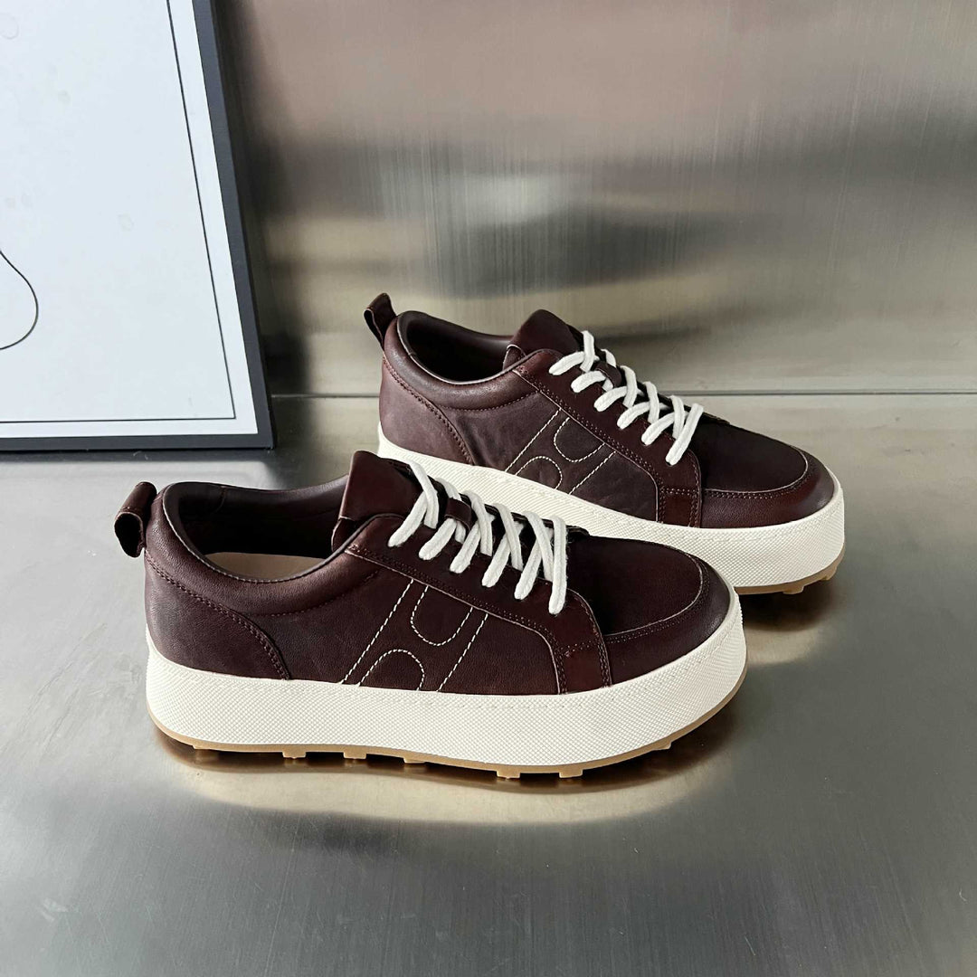 Damen Sportliche Lace-Up Sneakers mit komfortabler Plateau-Sohle EB