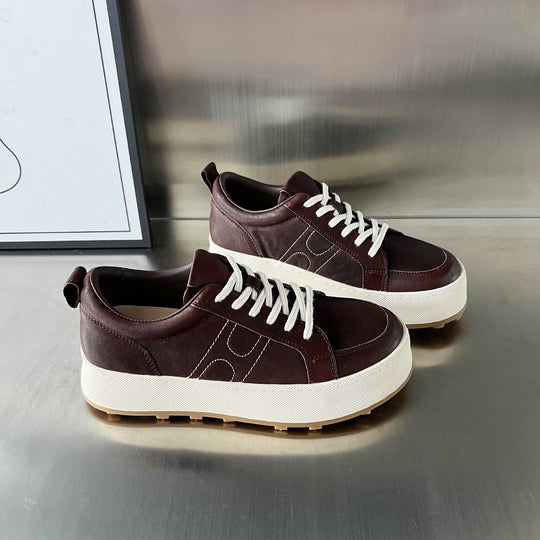 Damen Sportliche Lace-Up Sneakers mit komfortabler Plateau-Sohle EB