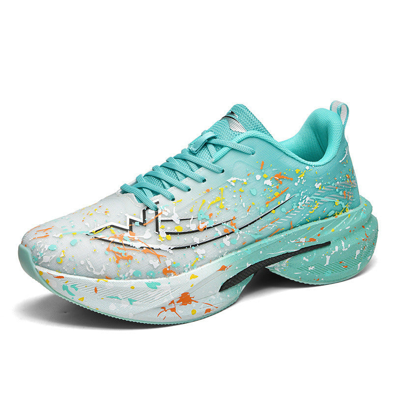 Unisex künstlerische Laufsneaker mit farbspritz-Design, sockenähnlichem Einstieg und gedämpfter Hohlkern-Zwischensohle EB