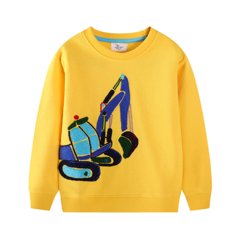 Jungen Sweatshirt mit aufregendem Bagger-Motiv EB