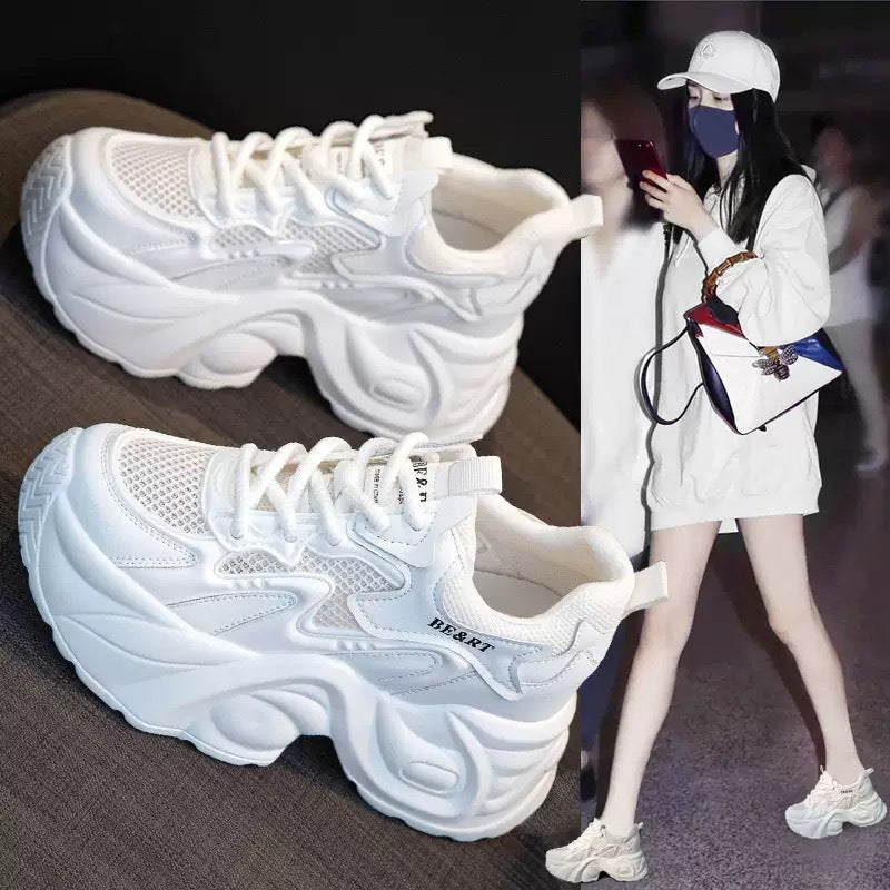 Damen Chunky Sneakers mit atmungsaktiver Mesh-Oberfläche und dämpfender Sohle EB