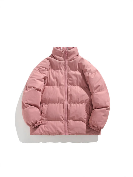 Herren Modische Steppjacke mit hohem Kragen und einzigartigem Schriftzug EB