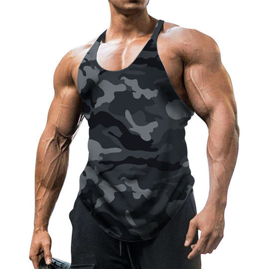 Herren ärmelloses Fitnessshirt im modernen Camouflage-Design EB