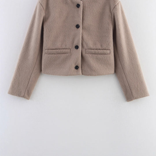 Damen kuschelige, klassische Kurzjacke EB