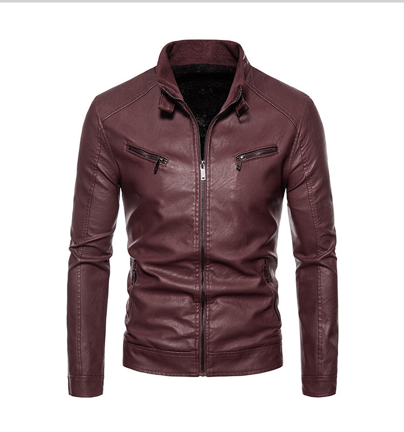 Herren jacke mit modernem Stehkragen und innovativen Reißverschlusstaschen EB