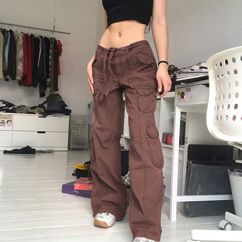 Damen Cargo-Hose mit seitlichen Taschen und verstellbarem Bund EB