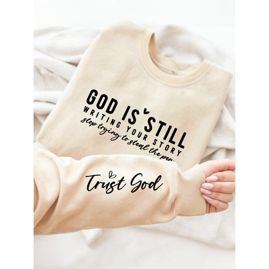 Damen Sweatshirt mit inspirierendem Schriftzug und weichem Material EB