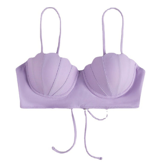 Damen Cropped Bikini-Oberteil mit Muschel-Design EB