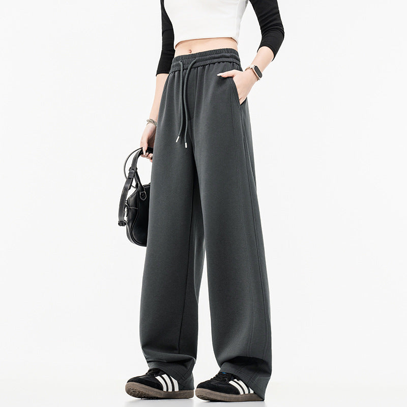 Damen weite Lounge-Jogginghose mit elastischem Bund, Kordelzug und legerer Culotte-Passform EB