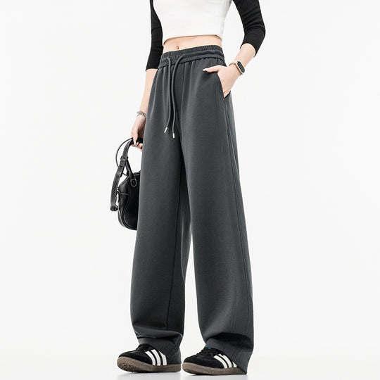 Damen weite Lounge-Jogginghose mit elastischem Bund, Kordelzug und legerer Culotte-Passform EB