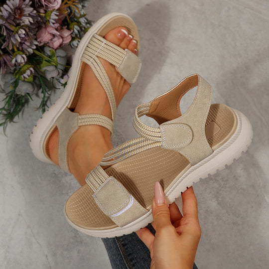 Damen Komfortable Freizeitsandalen mit verstellbarem Riemendesign EB