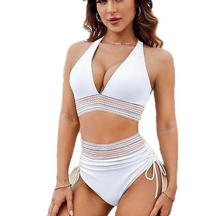 Damen Hochgeschnittener Bikini mit raffinierten Bindebändern EB