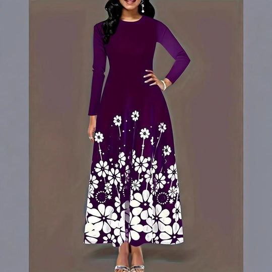 Damen Maxikleid mit floralem Design und praktischen Taschen EB