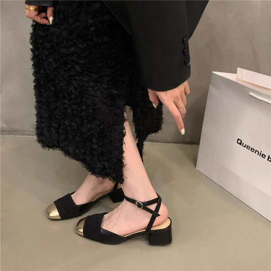 Damen Komfortable Slingback-Pumps mit glänzender Zehenpartie und flexiblem Gummiband EB
