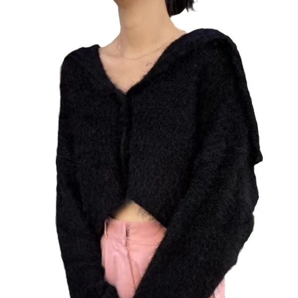 Damen lässiger Pullover mit tiefem V-Ausschnitt und strukturiertem Maschenmuster EB