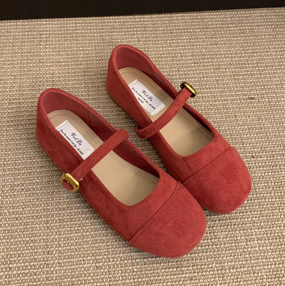 Damen Ballerinas mit verstellbarem Riemen und weichem Innenfutter EB