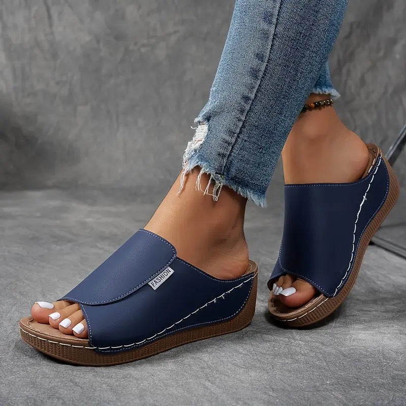 Damen Wedge-Pantoletten mit modischem Design und komfortablem Fußbett EB