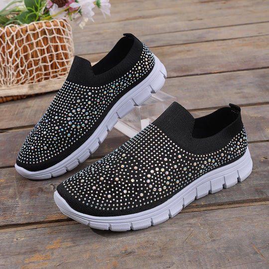 Damen Bequeme Slip-On Sneakers mit atmungsaktivem Obermaterial EB