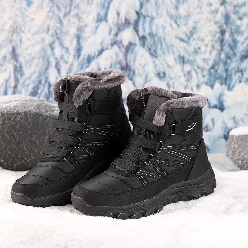 Damen isolierte Winterstiefel mit rutschfester Sohle und kuscheligem Futter EB