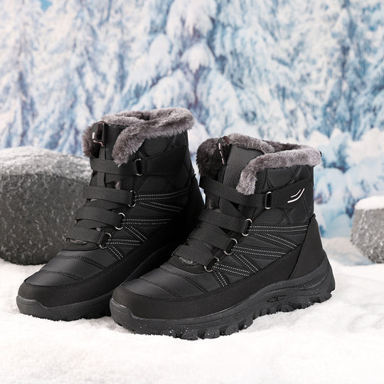 Damen isolierte Winterstiefel mit rutschfester Sohle und kuscheligem Futter EB