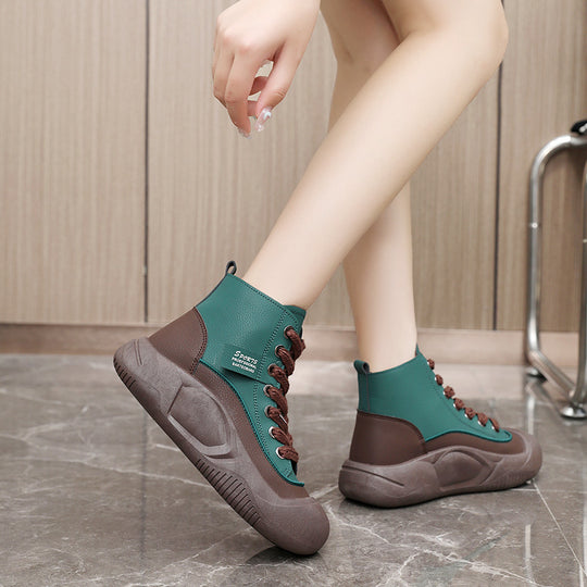 Damen trendige High-Top Sneakers mit rutschfester Sohle und atmungsaktivem Obermaterial EB